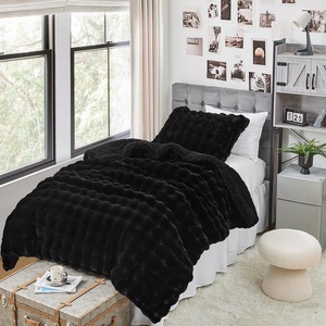 image:imageSnowball Chunky Bunny  Coma Inducer Twin Oversized Comforter Set  BlackTwin XL