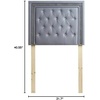 image:imageByourbed Tavira Allure College Dorm Headboard  Alloy with Black Crystal Border  with Legs