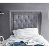 image:imageByourbed Tavira Allure College Dorm Headboard  Alloy with Black Crystal Border  with Legs