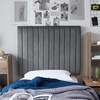 image:imageDormCo Tavira Allure College Dorm Headboard  Classic Panel  Velvety Charcoal Gray  Essential Dorm Supplies for College Freshmen Necessities