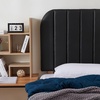 image:imageDormCo Tavira Allure College Dorm Headboard with Legs  Bevel Panel  Faux Leather Black Essential Dorm Supplies for College Freshmen Necessities