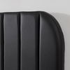 image:imageDormCo Tavira Allure College Dorm Headboard with Legs  Bevel Panel  Faux Leather Black Essential Dorm Supplies for College Freshmen Necessities