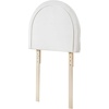 image:imageDormCo Tavira Allure College Dorm Outlet Headboard with Legs  Velvet Oval  White Essential Dorm Supplies for College Freshmen Necessities