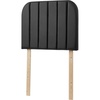 image:imageDormCo Tavira Allure College Dorm Headboard with Legs  Bevel Panel  Faux Leather Black Essential Dorm Supplies for College Freshmen Necessities