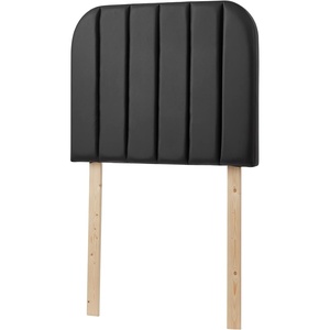 image:imageDormCo Tavira Allure College Dorm Headboard with Legs  Bevel Panel  Faux Leather Black Essential Dorm Supplies for College Freshmen Necessities